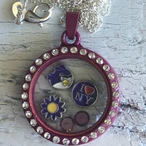 Purple Angry bird Memory Locket